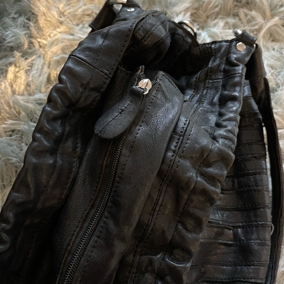 APC Black & Silver Studded Leather Bag - Picture 4 of 9